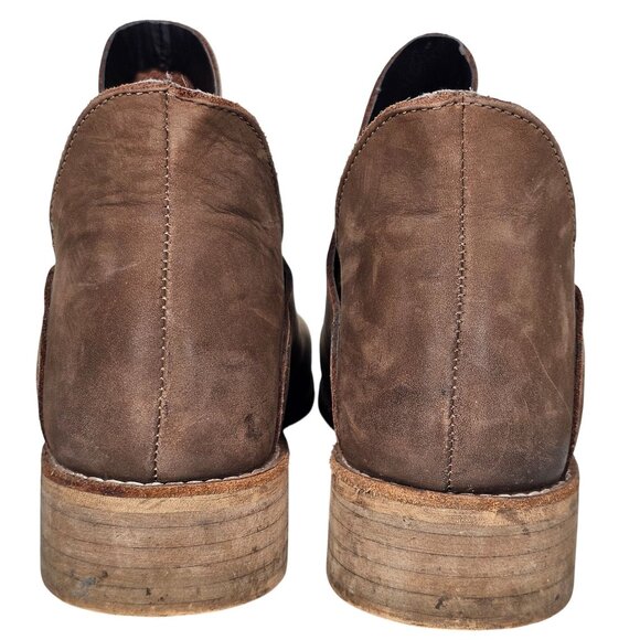 Crevo Britain Leather Brown Ankle Boots‎ Slip On Women's Size 7 - Picture 10 of 11